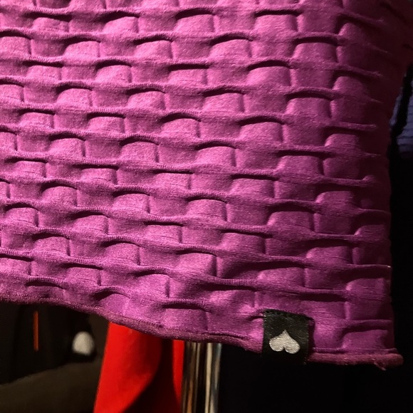 Booty by Brabants Purple Textured Chrome Crop Top - Picture 2 of 4